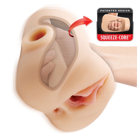 Мастурбатор Double Pounder Vibrating Squeeze Stroker